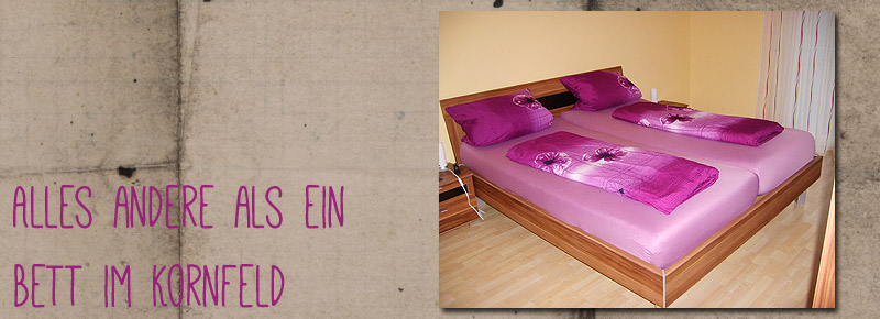 Ein sehr bequemes Doppelbett.